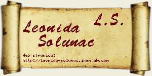 Leonida Solunac vizit kartica